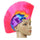 Shiny Cockscomb Hair Punk Hair Cap LED Bright Wig    shiny rainbow peach - Mega Save Wholesale & Retail - 1