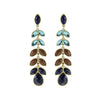 The new European and American long drops texture touching Ms. diamond earrings earrings resin dinner necessary    CRYSTAL BLUE + COFFEE + CYMBIDIUM - Mega Save Wholesale & Retail - 1