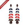 The new European and American long drops texture touching Ms. diamond earrings earrings resin dinner necessary   DARK BLUE + RED + COFFEE - Mega Save Wholesale & Retail - 1