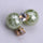 Korean version of the double-sided printing zircon pearl earrings earrings earrings Europe and America to spread the commodity wholesale fashion jewelry female  GREEN - Mega Save Wholesale & Retail - 1