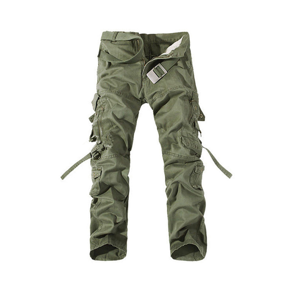 Fashion Mens Work Trousers Military Army Cargo Camo Combat Multi-pocket Pants   Grass green - Mega Save Wholesale & Retail