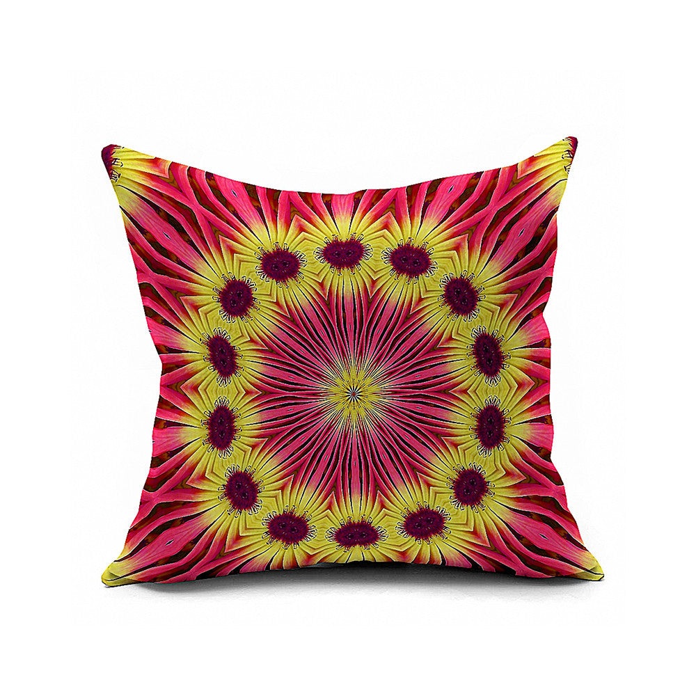 Cotton Flax Pillow Cushion Cover Flower   HD012 - Mega Save Wholesale & Retail