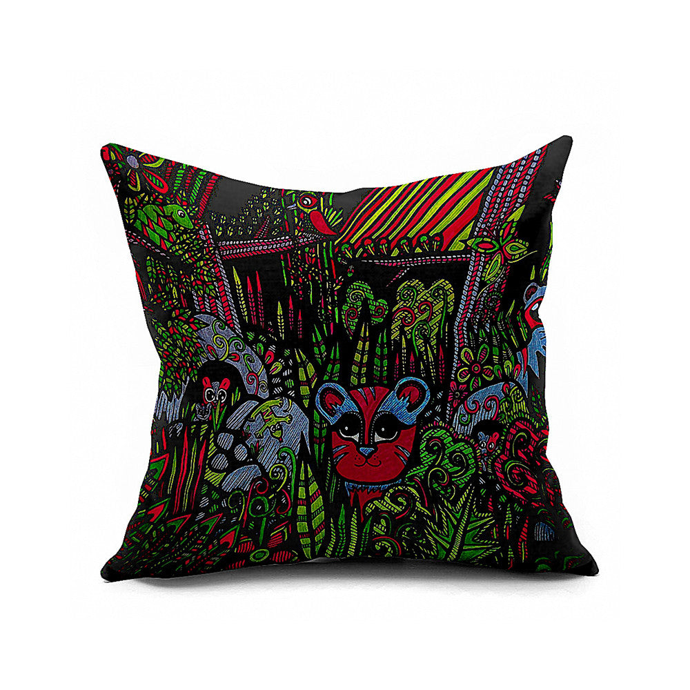 Cotton Flax Pillow Cushion Cover Flower   HD018 - Mega Save Wholesale & Retail