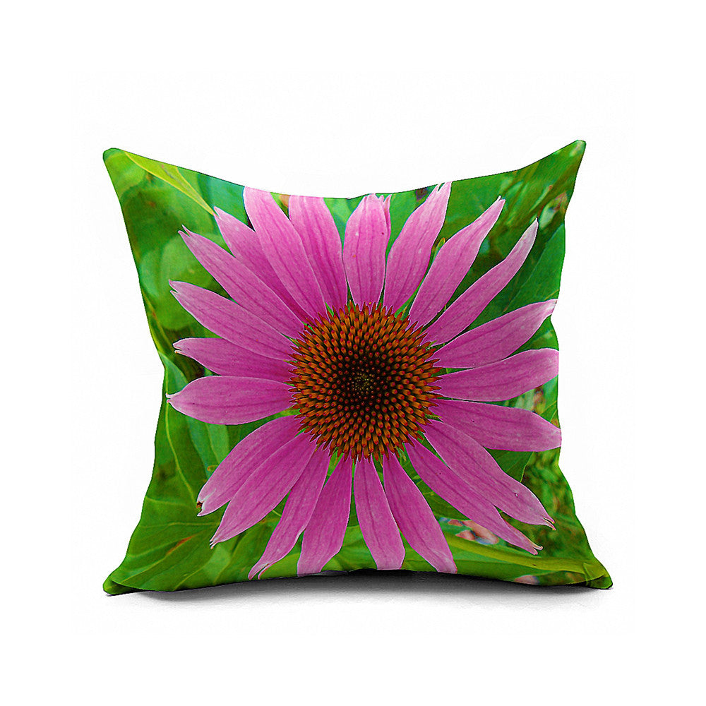 Cotton Flax Pillow Cushion Cover Flower   HD020 - Mega Save Wholesale & Retail
