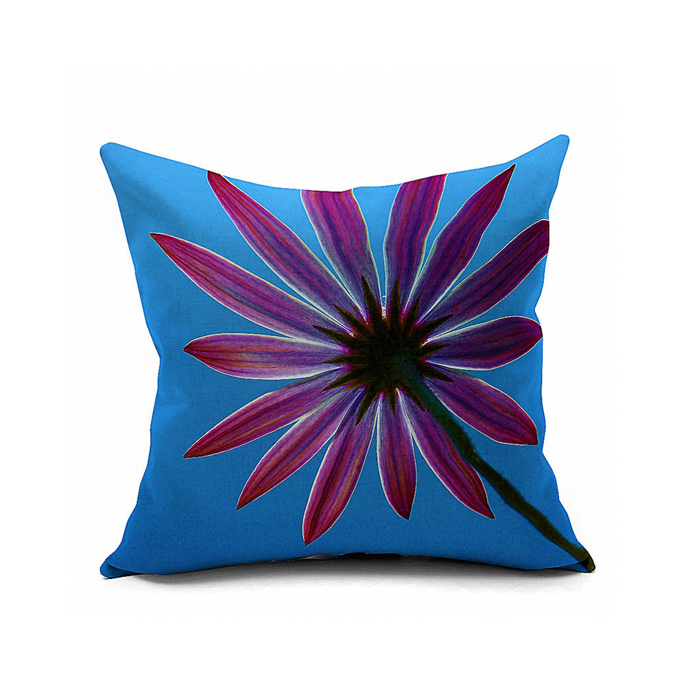 Cotton Flax Pillow Cushion Cover Flower   HD021 - Mega Save Wholesale & Retail