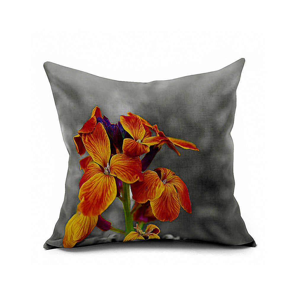 Cotton Flax Pillow Cushion Cover Flower   HD023 - Mega Save Wholesale & Retail