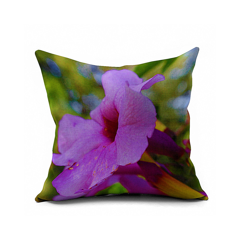 Cotton Flax Pillow Cushion Cover Flower   HD026 - Mega Save Wholesale & Retail
