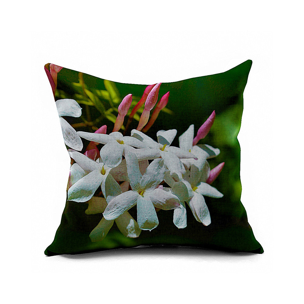 Cotton Flax Pillow Cushion Cover Flower   HD030 - Mega Save Wholesale & Retail