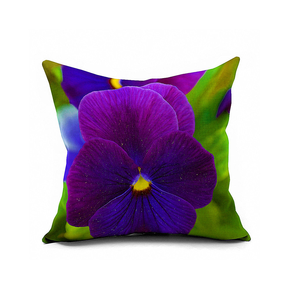Cotton Flax Pillow Cushion Cover Flower   HD032 - Mega Save Wholesale & Retail