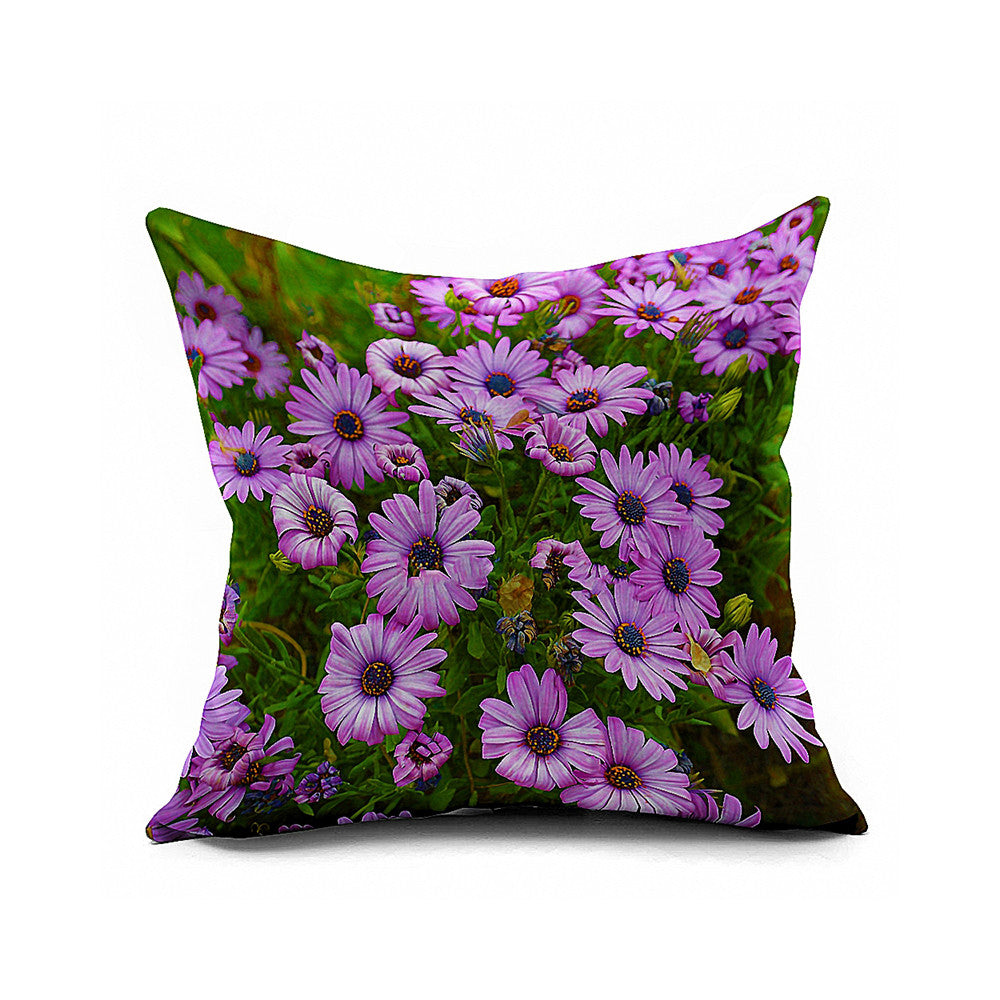 Cotton Flax Pillow Cushion Cover Flower   HD035 - Mega Save Wholesale & Retail
