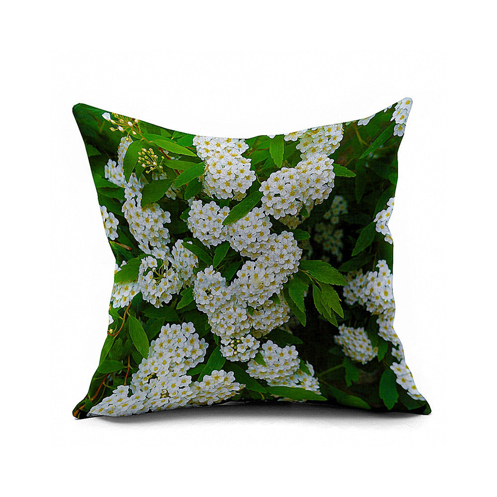 Cotton Flax Pillow Cushion Cover Flower   HD036 - Mega Save Wholesale & Retail