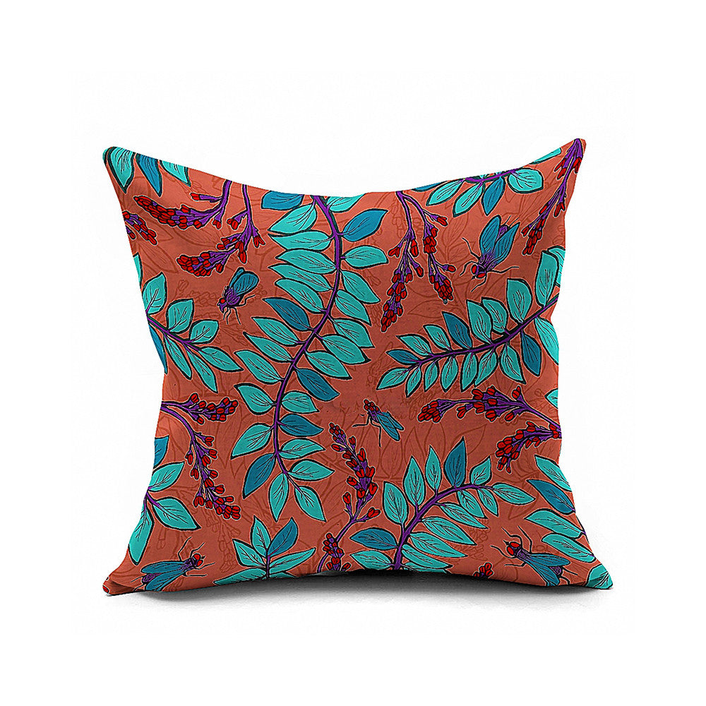 Cotton Flax Pillow Cushion Cover Flower   HD039 - Mega Save Wholesale & Retail