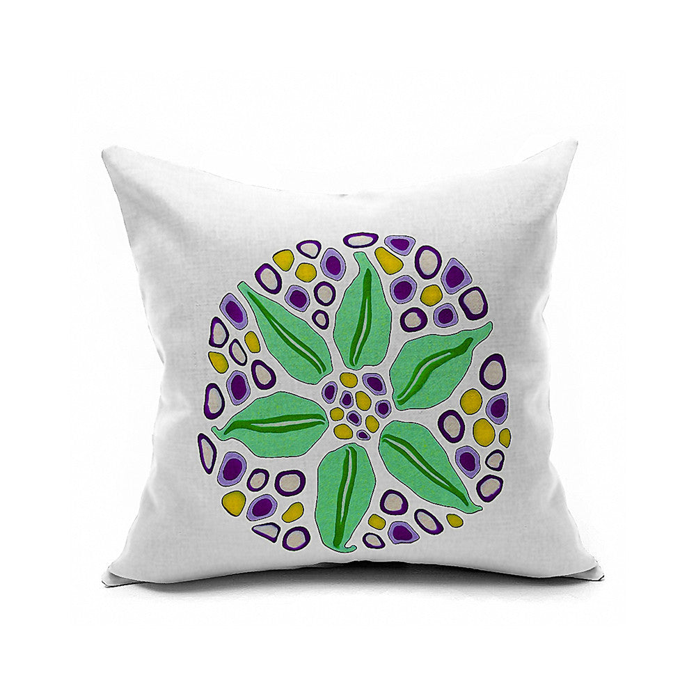 Cotton Flax Pillow Cushion Cover Flower   HD050 - Mega Save Wholesale & Retail