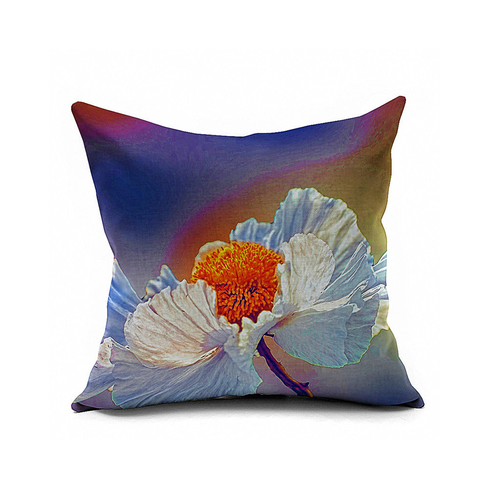 Cotton Flax Pillow Cushion Cover Flower   HD055 - Mega Save Wholesale & Retail