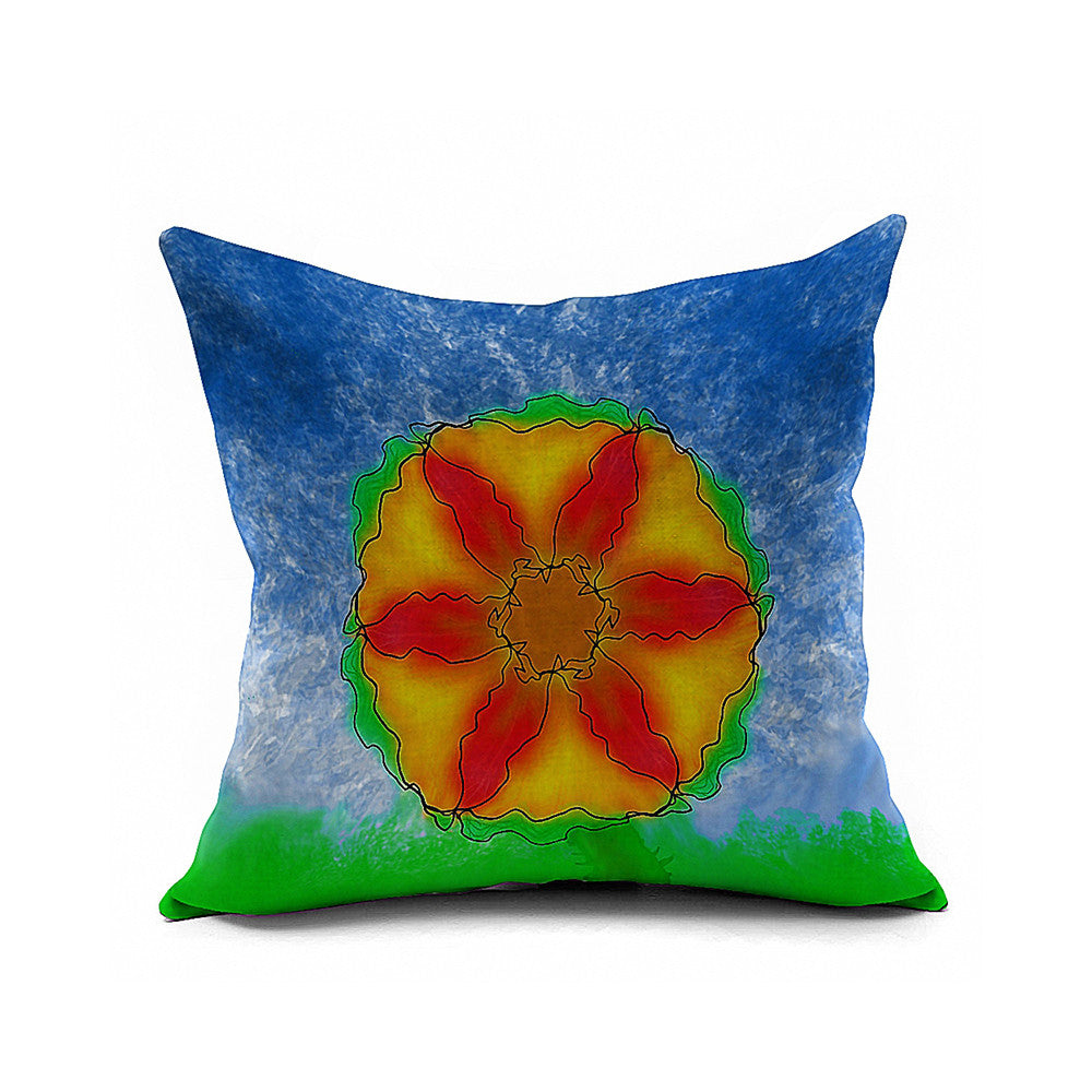 Cotton Flax Pillow Cushion Cover Flower   HD057 - Mega Save Wholesale & Retail