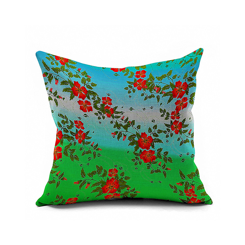 Cotton Flax Pillow Cushion Cover Flower   HD060 - Mega Save Wholesale & Retail