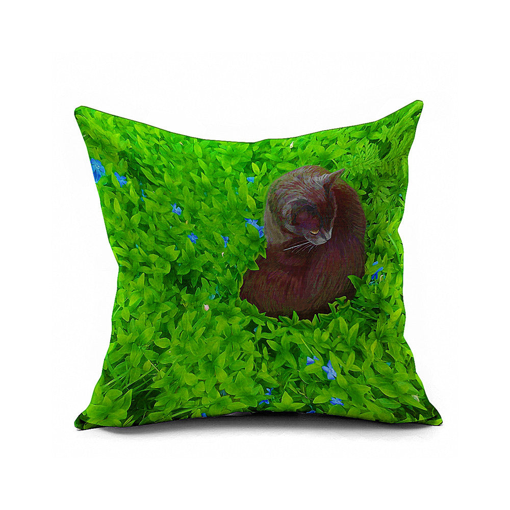 Cotton Flax Pillow Cushion Cover Flower   HD063 - Mega Save Wholesale & Retail