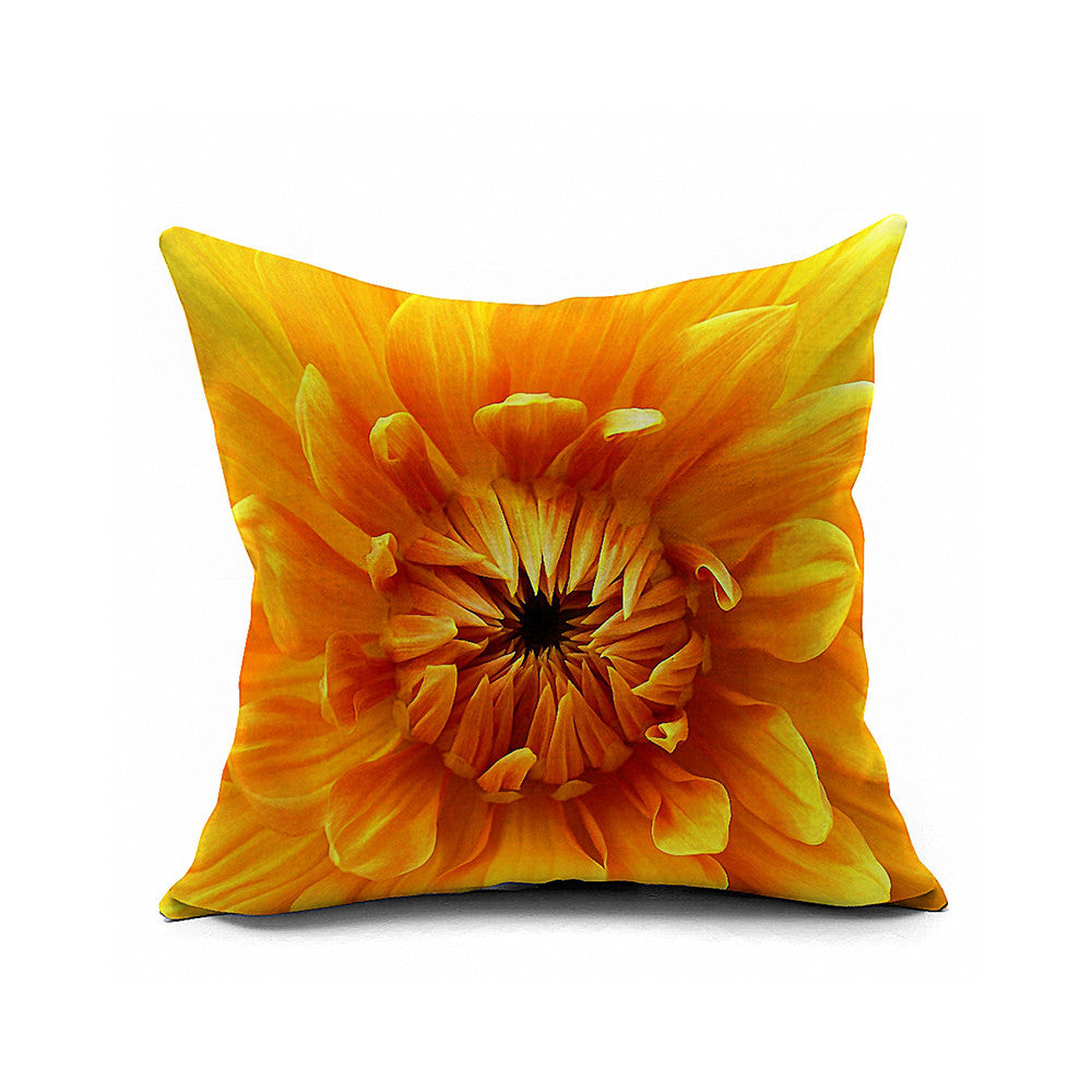 Cotton Flax Pillow Cushion Cover Flower   HD065 - Mega Save Wholesale & Retail