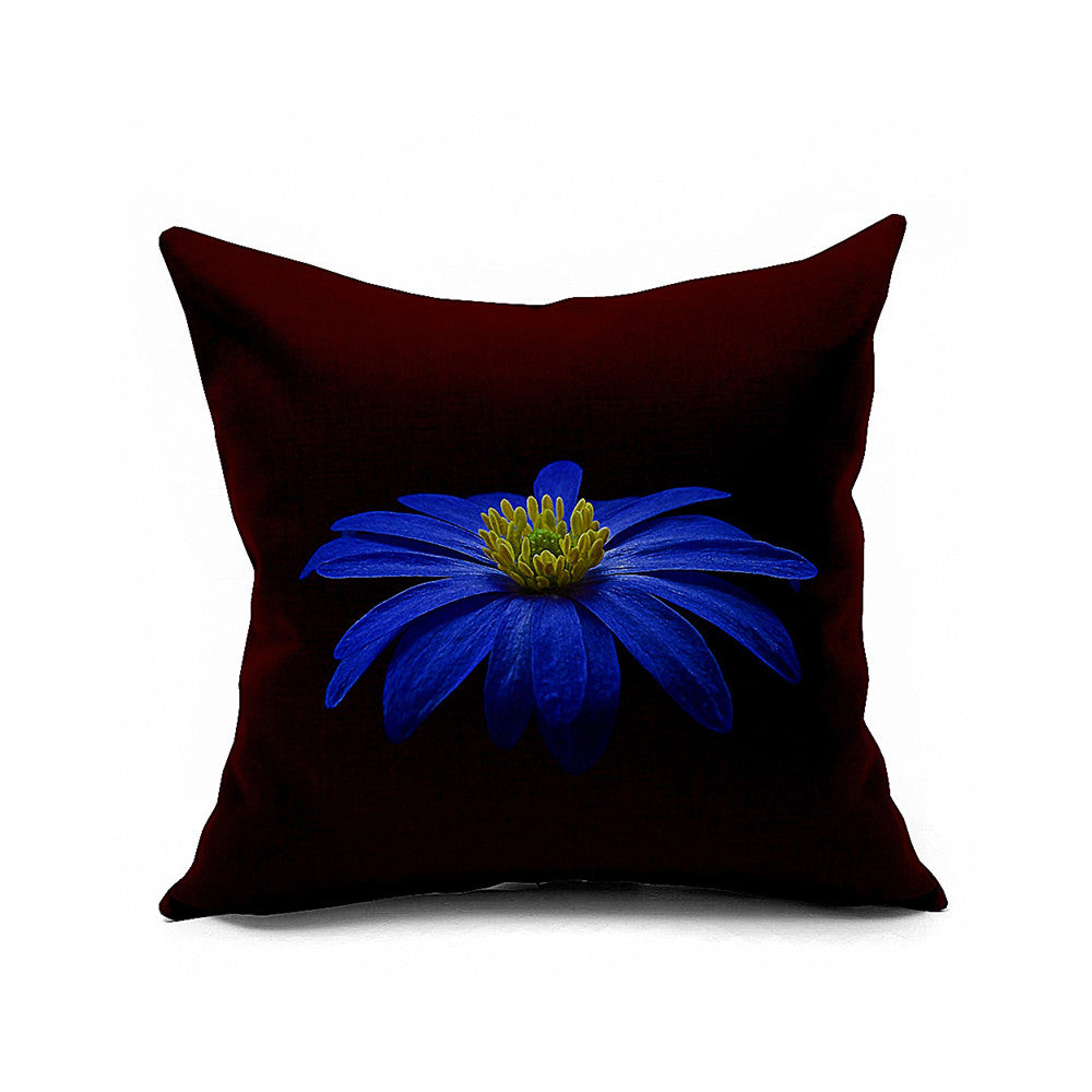 Cotton Flax Pillow Cushion Cover Flower   HD066 - Mega Save Wholesale & Retail