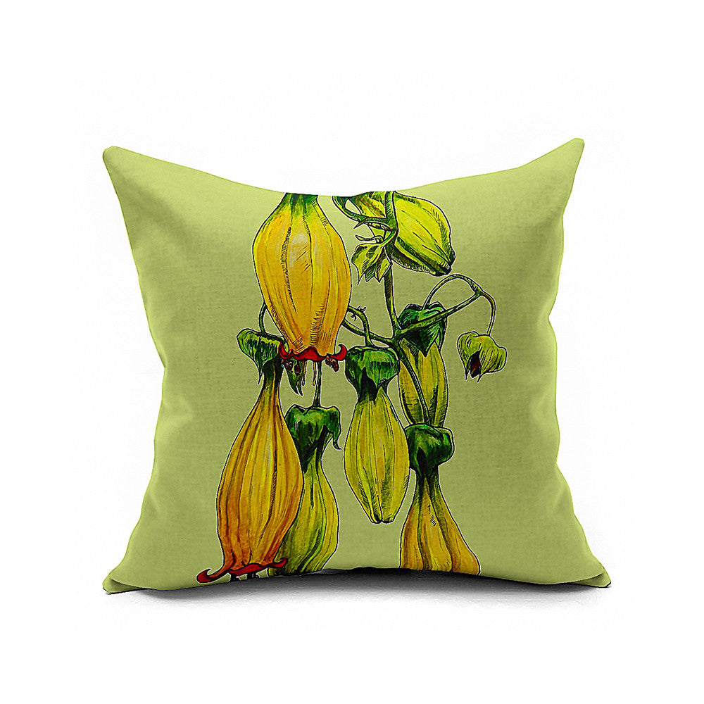 Cotton Flax Pillow Cushion Cover Flower   HD067 - Mega Save Wholesale & Retail