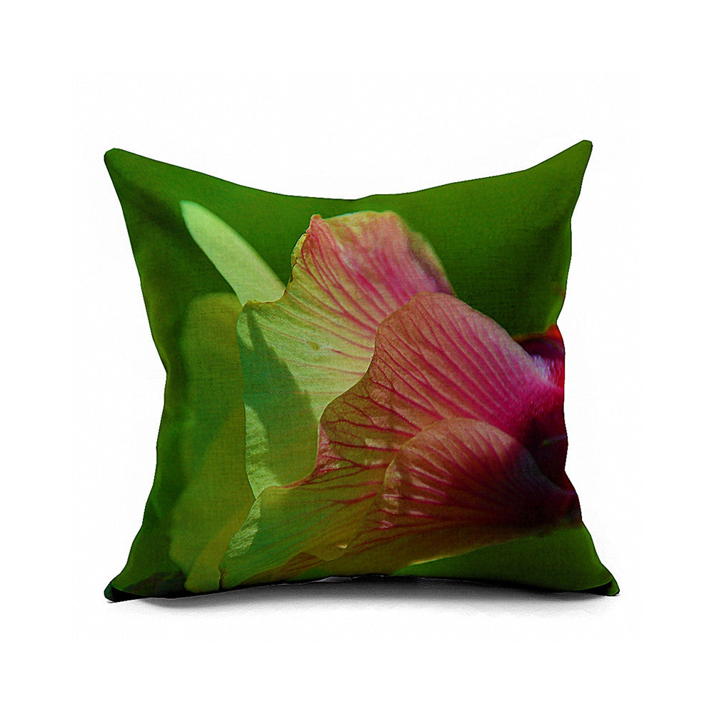 Cotton Flax Pillow Cushion Cover Flower   HD069 - Mega Save Wholesale & Retail