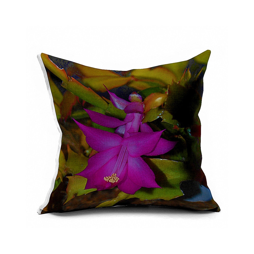 Cotton Flax Pillow Cushion Cover Flower   HD072 - Mega Save Wholesale & Retail