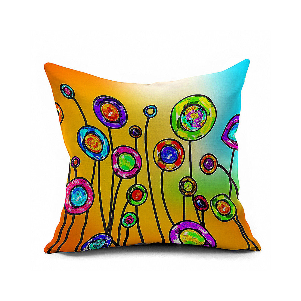 Cotton Flax Pillow Cushion Cover Flower   HD074 - Mega Save Wholesale & Retail