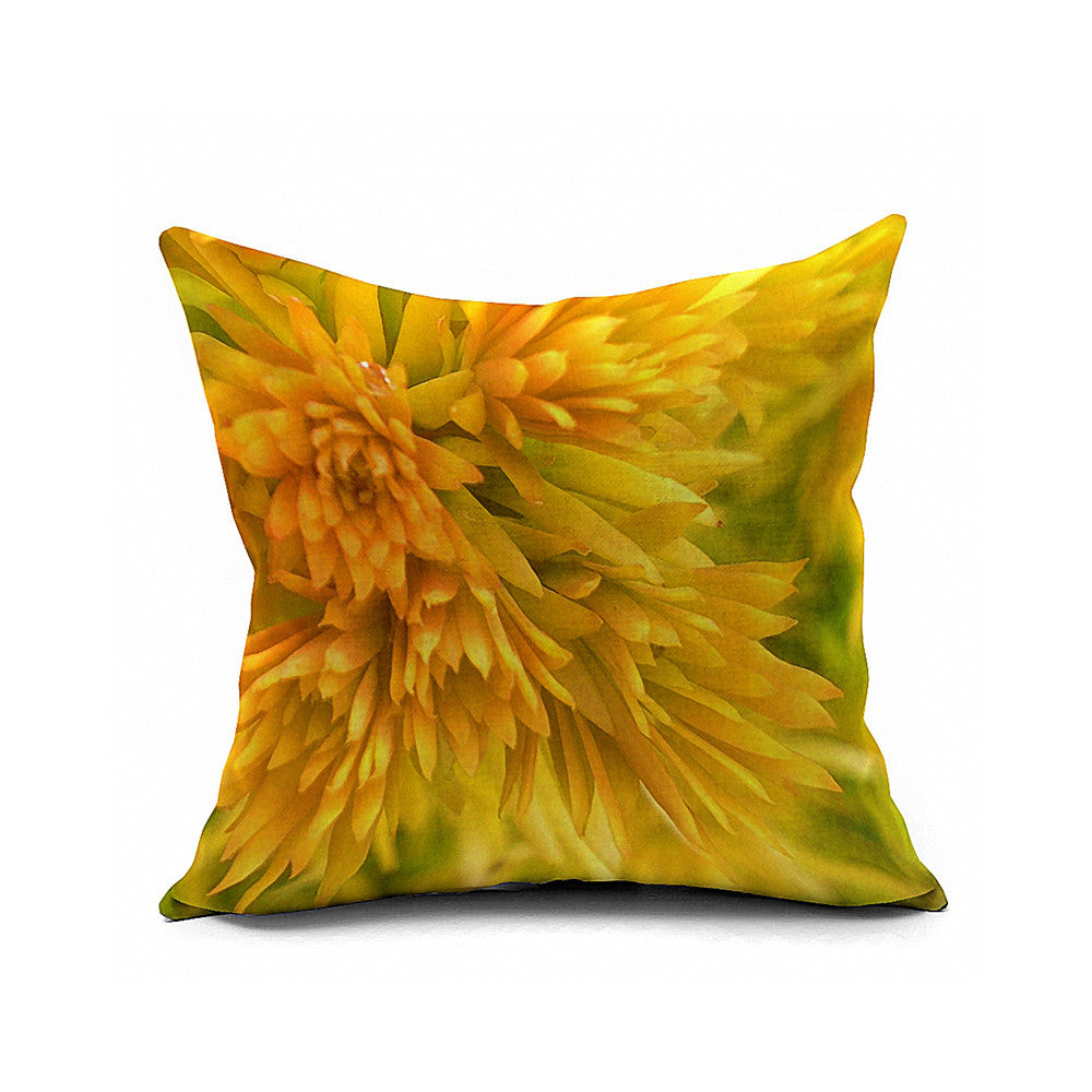 Cotton Flax Pillow Cushion Cover Flower   HD090 - Mega Save Wholesale & Retail