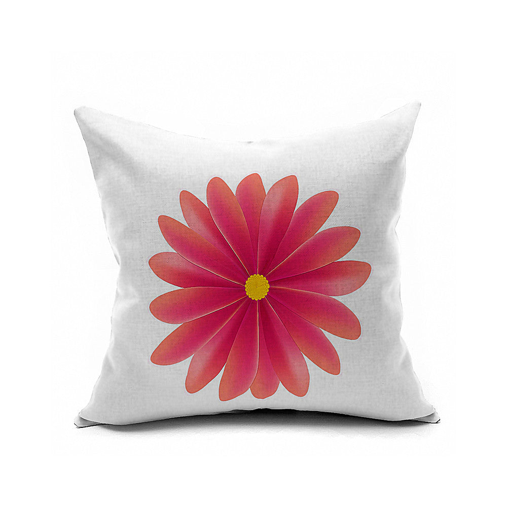 Cotton Flax Pillow Cushion Cover Flower   HD099 - Mega Save Wholesale & Retail
