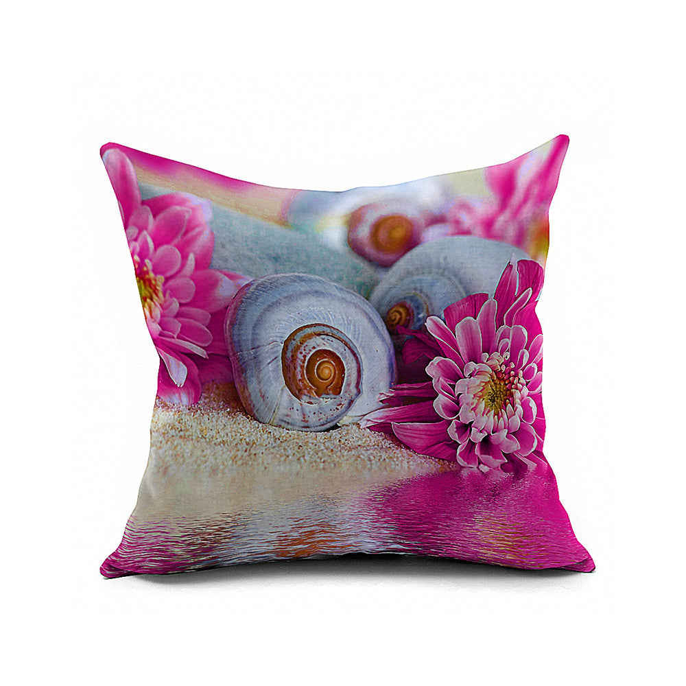 Cotton Flax Pillow Cushion Cover Flower   HD100 - Mega Save Wholesale & Retail
