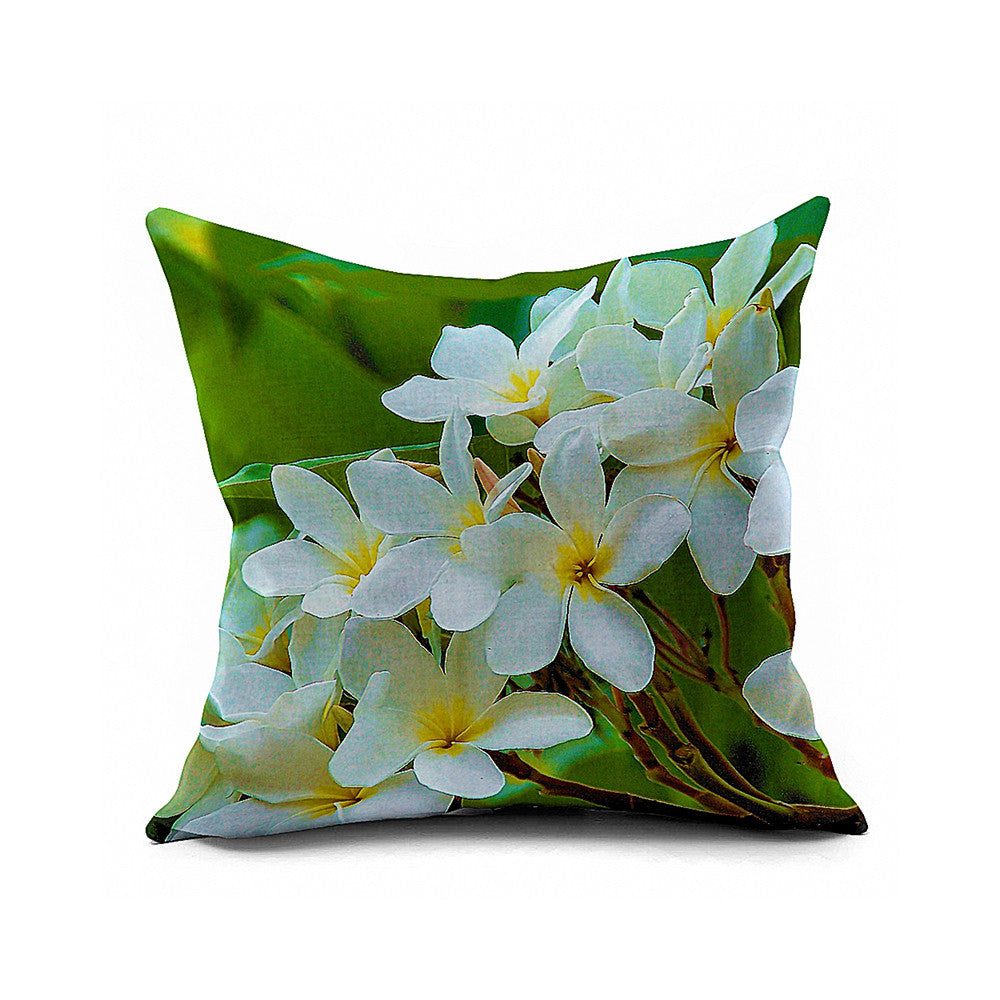 Cotton Flax Pillow Cushion Cover Flower   HD122 - Mega Save Wholesale & Retail