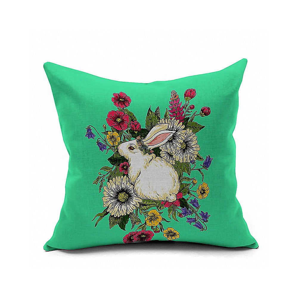 Cotton Flax Pillow Cushion Cover Flower   HD124 - Mega Save Wholesale & Retail