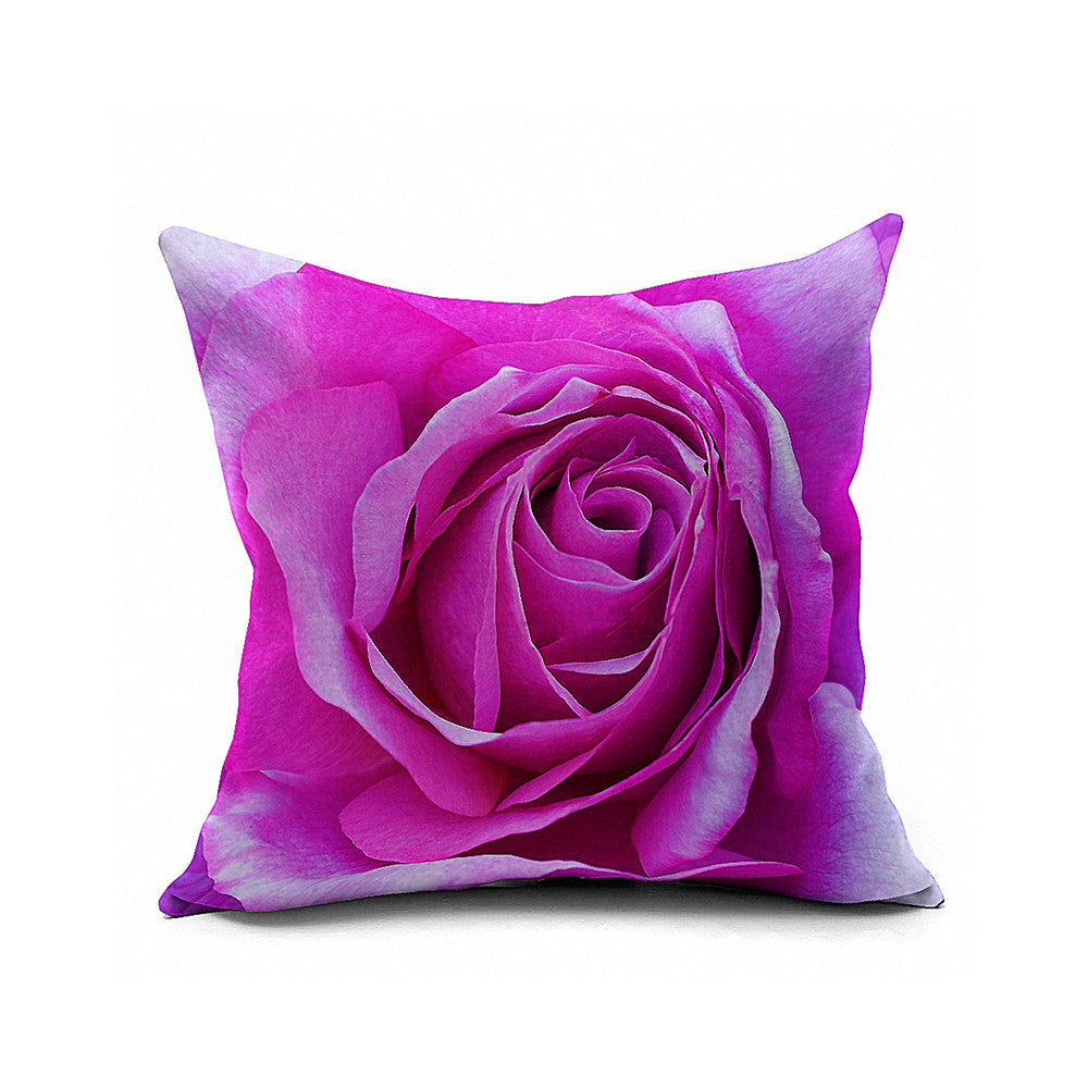 Cotton Flax Pillow Cushion Cover Flower   HD131 - Mega Save Wholesale & Retail