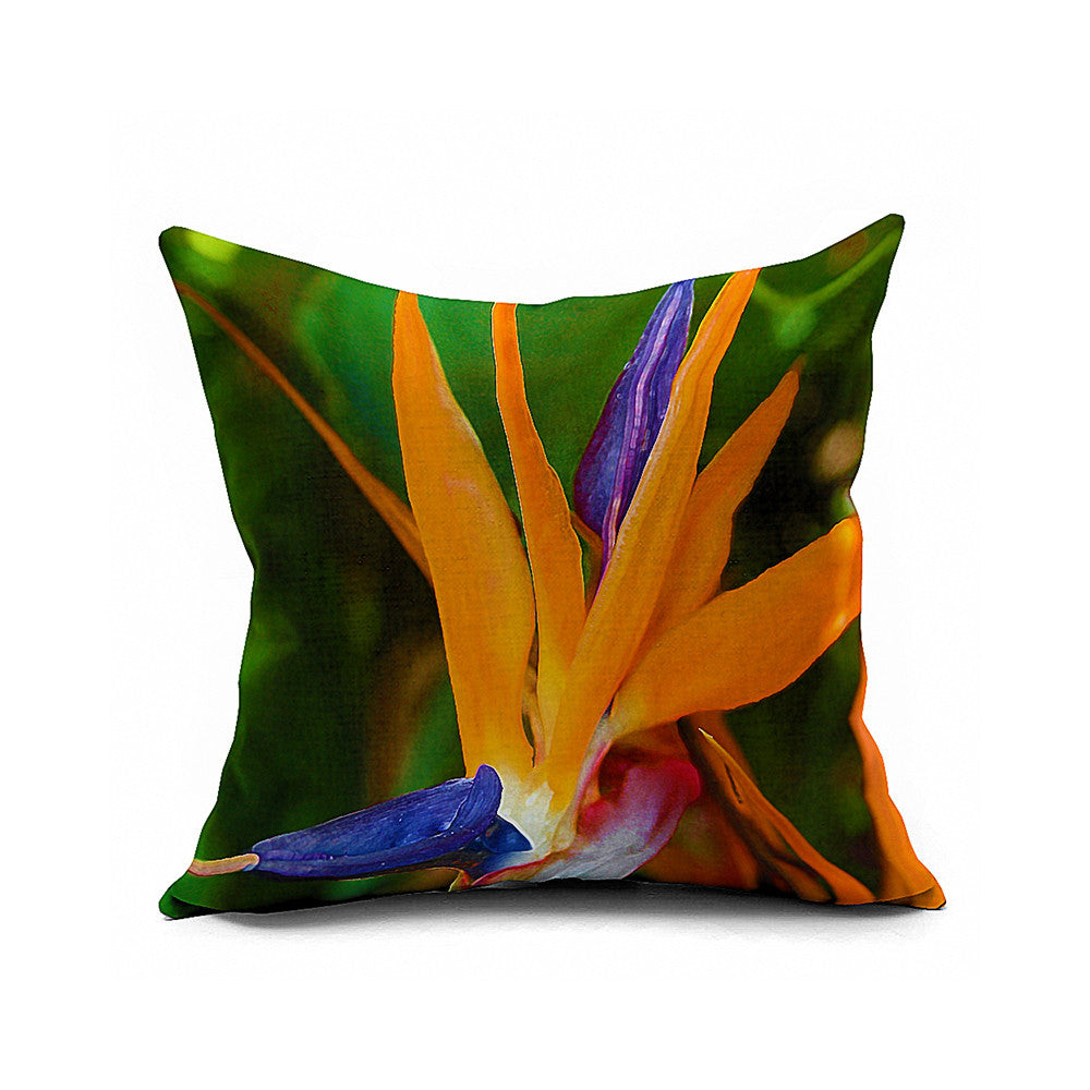 Cotton Flax Pillow Cushion Cover Flower   HD143 - Mega Save Wholesale & Retail