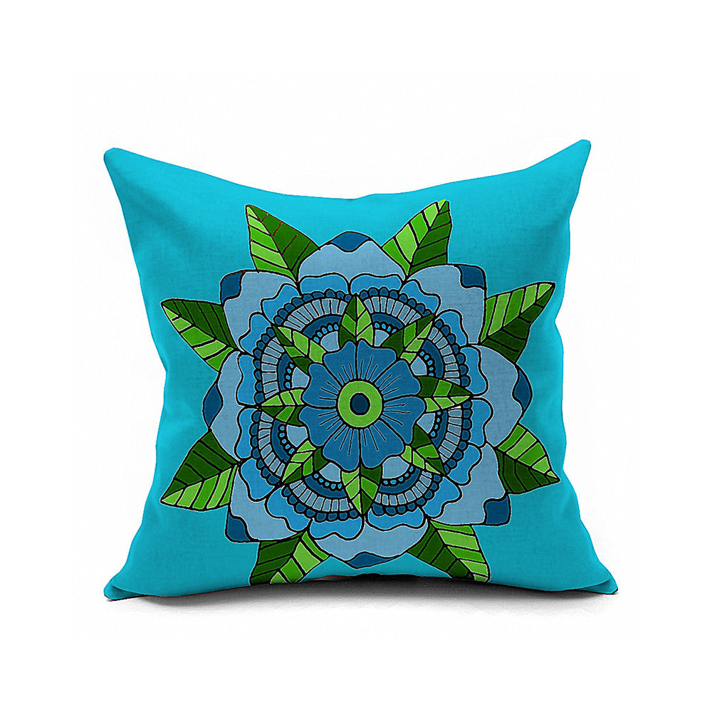 Cotton Flax Pillow Cushion Cover Flower   HD147 - Mega Save Wholesale & Retail