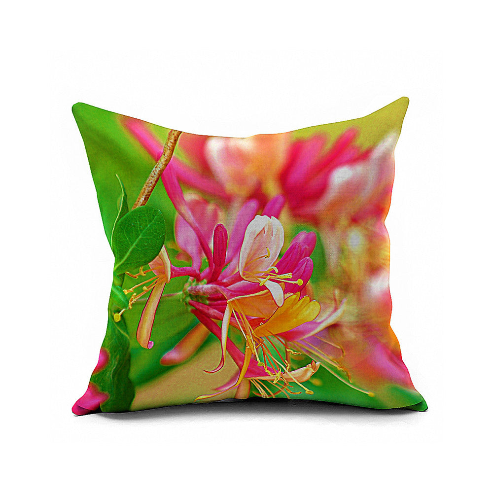 Cotton Flax Pillow Cushion Cover Flower   HD150 - Mega Save Wholesale & Retail