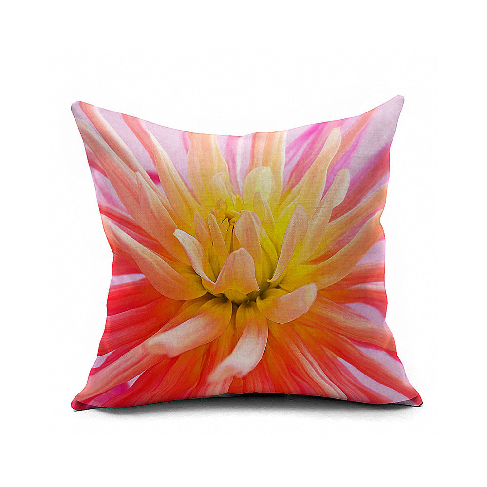 Cotton Flax Pillow Cushion Cover Flower   HD158 - Mega Save Wholesale & Retail