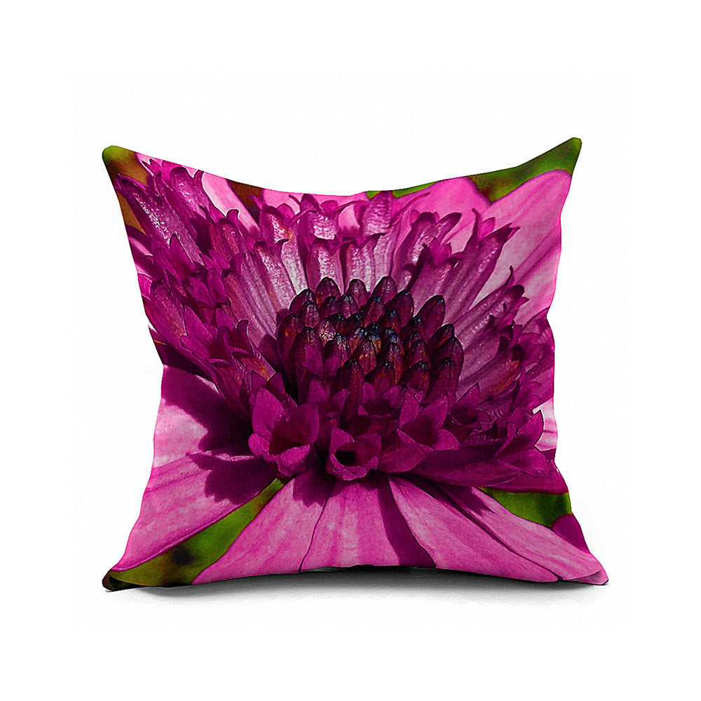 Cotton Flax Pillow Cushion Cover Flower   HD166 - Mega Save Wholesale & Retail