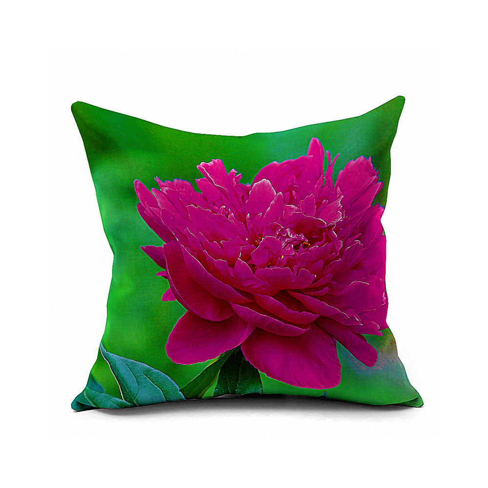 Cotton Flax Pillow Cushion Cover Flower   HD169 - Mega Save Wholesale & Retail