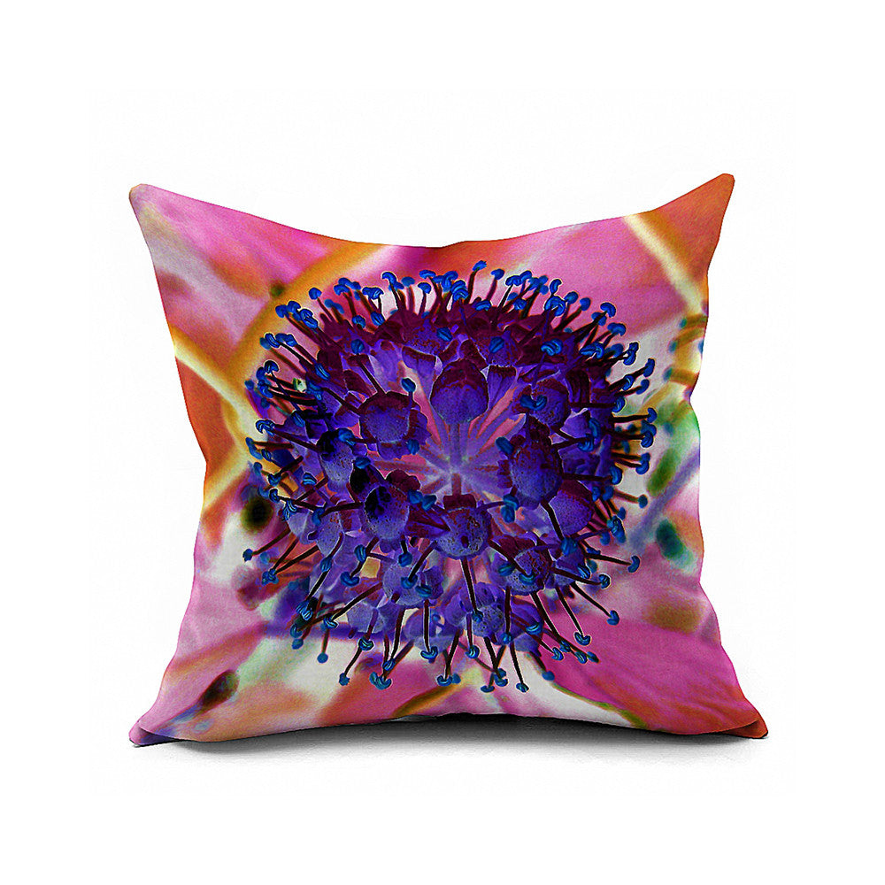 Cotton Flax Pillow Cushion Cover Flower   HD173 - Mega Save Wholesale & Retail