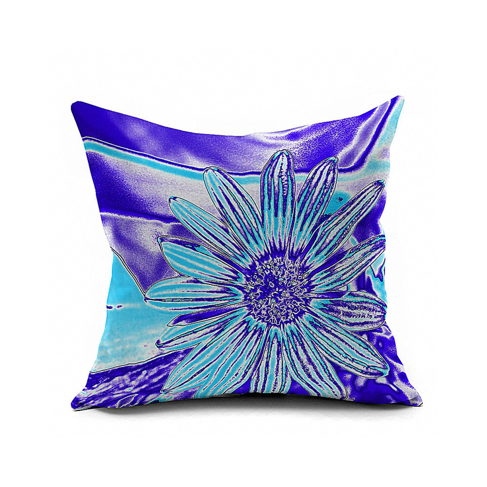 Cotton Flax Pillow Cushion Cover Flower   HD174 - Mega Save Wholesale & Retail