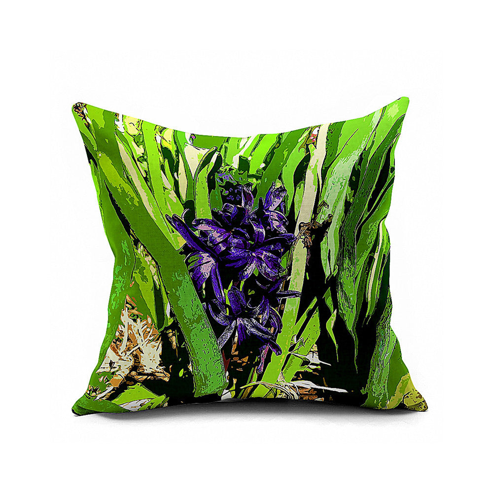Cotton Flax Pillow Cushion Cover Flower   HD177 - Mega Save Wholesale & Retail