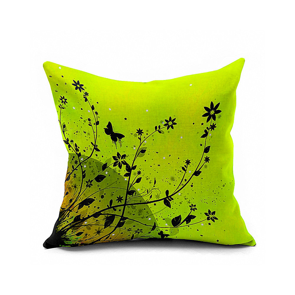 Cotton Flax Pillow Cushion Cover Flower   HD179 - Mega Save Wholesale & Retail