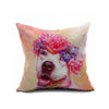 Cotton Flax Pillow Cushion Cover Flower   HD184 - Mega Save Wholesale & Retail