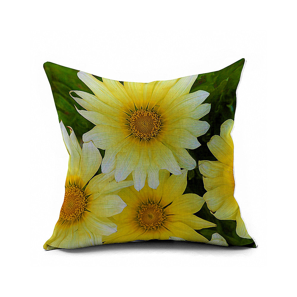 Cotton Flax Pillow Cushion Cover Flower   HD192 - Mega Save Wholesale & Retail