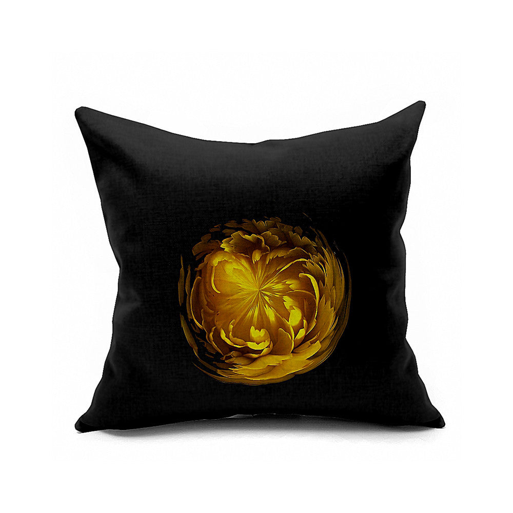 Cotton Flax Pillow Cushion Cover Flower   HD194 - Mega Save Wholesale & Retail