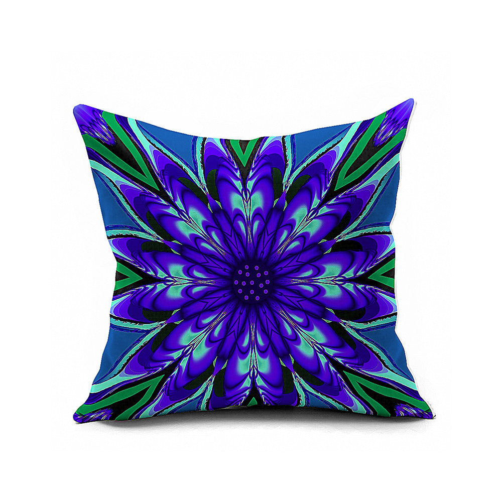 Cotton Flax Pillow Cushion Cover Flower   HD196 - Mega Save Wholesale & Retail