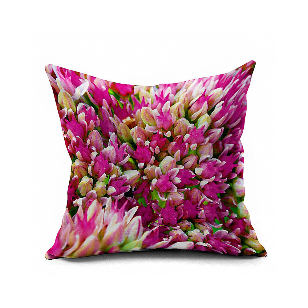Cotton Flax Pillow Cushion Cover Flower   HD198 - Mega Save Wholesale & Retail