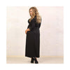 European Big Size Sexy Woman Attire with Belt Long Dress Full Dress black - Mega Save Wholesale & Retail - 2