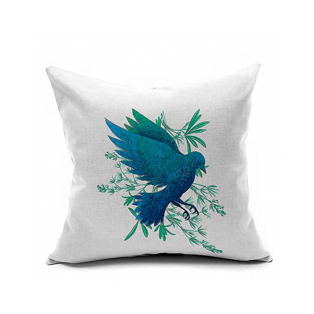 Cotton Flax Pillow Cushion Cover Flower Bird   HN003 - Mega Save Wholesale & Retail
